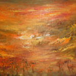 Peinture à huile sur toile en lin  - Format : 55cm x 46cm


