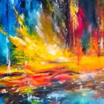 Peinture à huile sur toile de lin / 55x46cm