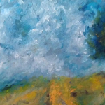 Peinture à huile sur châssis en bois - 46cm x38cm 

