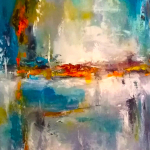 Peinture à huile - 
Format : 46cm x 55cm. 