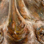 Peinture à huile sur toile en lin  - Format : 55cm x 46cm

