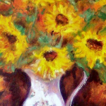 Peinture à huile sur toile - Format : 46cm x 38cm.
