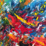  Peinture à huile sur toile  montées sur châssis en bois -  / Format : 40cm x 40cm