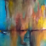 Peinture à huile sur toile  - Format :  46cm x 38cm.

